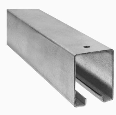 China Industry 10 ft single box rail in galvanized designed for use on doors up to 450 lbs for sale