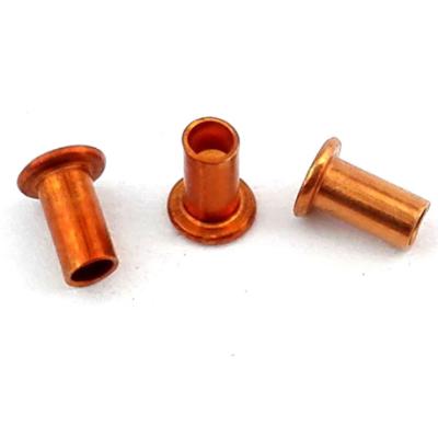 China DIN 7338B Industry Copper Brake And Clutch Liner Rivets Semi Tubular Flat Head Rivets for sale