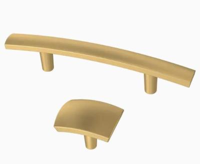 China Modern Caroline 3 Center To Center Brushed Brass Arch Bar Drawer Pulls for sale