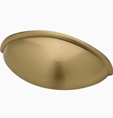 China Modern 2-1/2-in Center to Center Champagne Bronze Arch Cup Drawer Pulls for sale