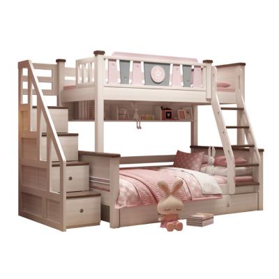 China All Solid Wood Luxury Home Furniture Kids Bed Bedroom Solid Wood Bed Sets 1.2m 1.35m 1.5m Wooden Kids Bed for sale