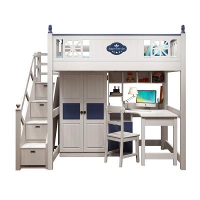 China Modern Children's Bedroom Furniture Wooden Bunk Bed Bed Solid Wood Multi-Function Combination Children's Bed Storage for sale