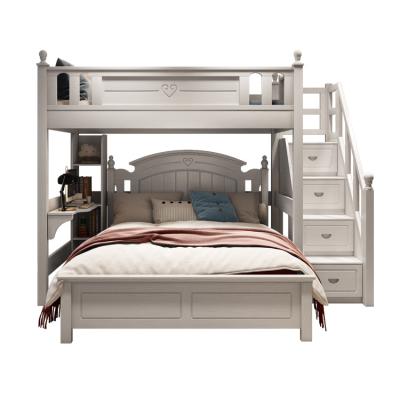 China Modern Children's Bedroom Furniture Wooden Bunk Bed Bed Solid Wood Multi-Function Combination Children's Bed Storage for sale