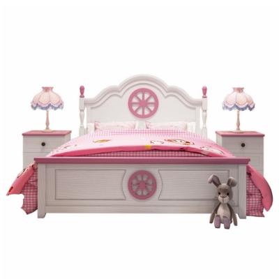 China All Solid Wood Children's Girl's Dream Princess Dream Pink Furniture Bed Storage Solid Wood Pull Out Bed for sale