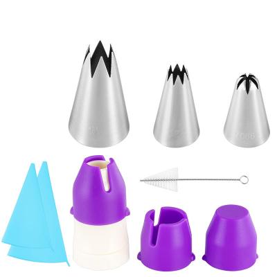 China Sustainable Hot Sale Food Safe Stainless Steel Nozzle 7 Pcs Cake Decorating Tools For Birthday Party for sale