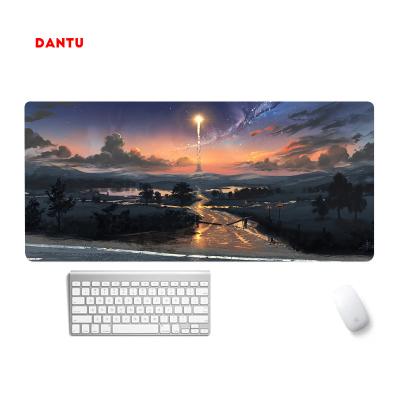 China DANTU Comfortable Logo Print Large Xxl Extended Non Slip Rubber Microfiber Desk Pad Gaming Mouse Pad Custom With Stitched Edge for sale