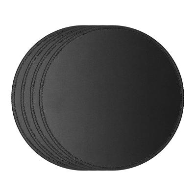 China Premium Soft Edge Mouse Mat Waterproof Non-Slip Rubber Small Round Mouse Pad Custom Logo Desk Pad With Stitched Edge for sale