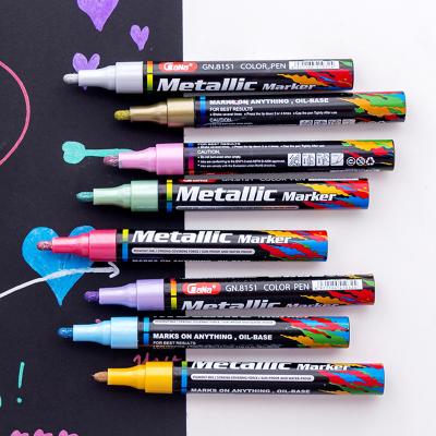 China Paper 15 Colors New  Design  Solid Paint Fine Liner Graffiti Paint Metallic Marker for sale