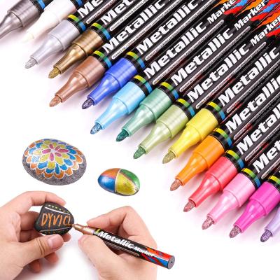 China Paper 12 Color Extra Fine Tip  Permanent Art Marker Pens for sale