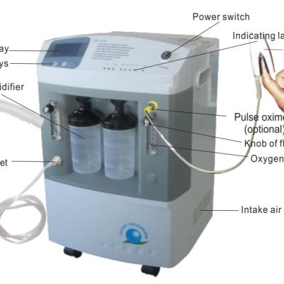 China Oxygen-Concentrator 93% Medical Oxygen Concentrator Oxygenerator 5l 365*375*600mm for sale