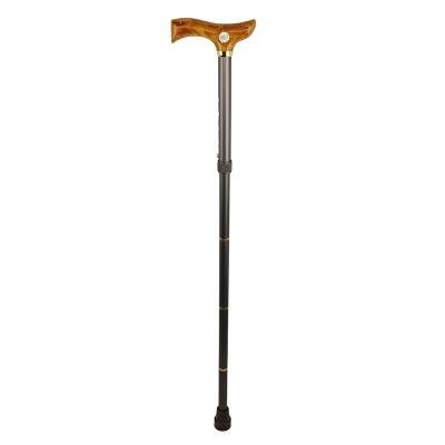 China 2021 Best Selling Aluminum Alloy High Quality Length Self Defense Adjustable Walking Stick For Elderly OEM Black Gold Color for sale