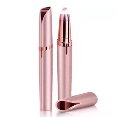 China Wholesale Manual Eyebrow Trimmer Pen Mini Battery Operated Rechargeable Stainless Steel USB Eyebrow Trimmer Pen for sale