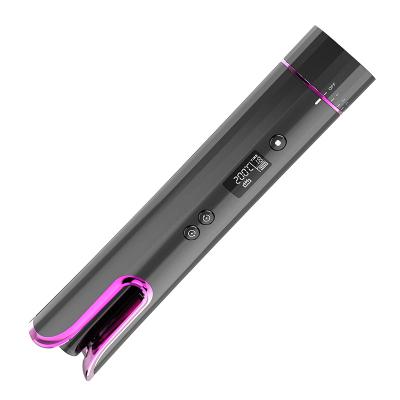 China Digital Display Ceramic Deep Magic Adjustable Aluminum Radio Roller Hair Wand Wave Rechargeable Magic Hair Curler for sale