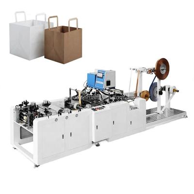 China Hotels Paper Shopping Bag Flat Rope Handle Making Machine Price for sale