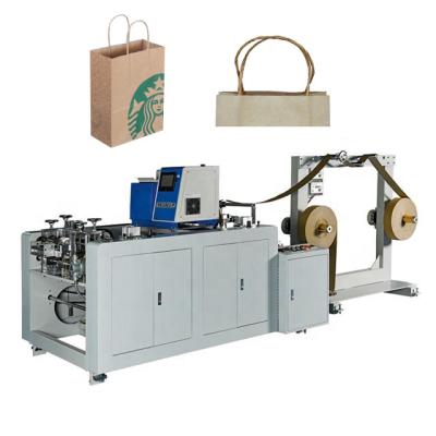 China Hotels High Speed ​​Automatic Paper Carry Bag Machine With Twisted Rope Handle for sale