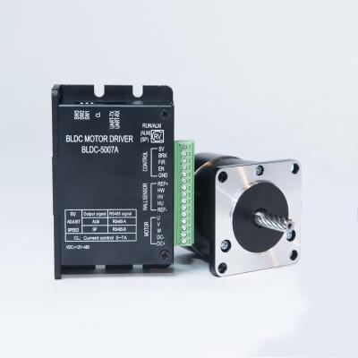 China 69W 0.22N.M 3000RPM 24V Square Flange 57mm Round Body Brushless DC Motor 3phase for sale