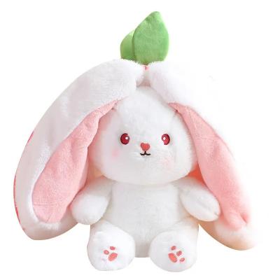 China wholesale cute soft plushie plushie strawberry carrot rabbit pillow cushion eco-friendly material stuffed fruit Bunny Rabbit stuffed animal toy for sale