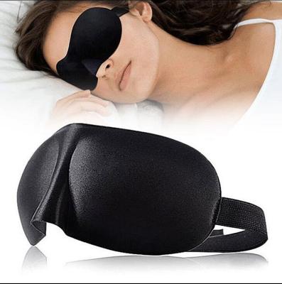 China 3D Circles Dark Design Good Quality Sleeping Eye Mask Silk Sponge For Sleeping for sale