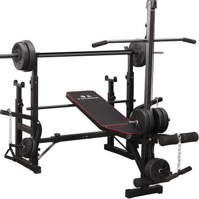 China Household Modern Multifunctional Press Bench Rack Fitness Equipment Training Dumbbell Bench Weightlifting Squat Bed for sale