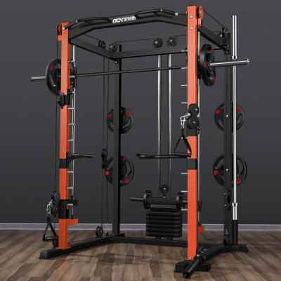 China Universal Multi Function Smith Machine With Weight Stack Gym Wholesale Equipment Manufacturers Wire Crossover Power Rack Trainer for sale