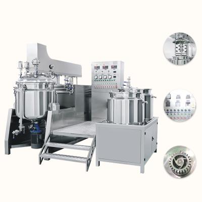 China Industrial 100L 200L 500L Vacuum Face Cream Mixing Homogenizing Emulsifier Machine Mixer Cosmetics Production Equipment Line en venta