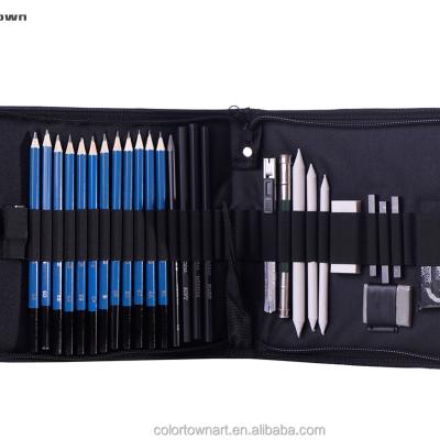 China Customize Production 33pcs Sketch Drawing Pencils Set For Professional Artist, Amazon Hot Sales Manufacturer CT-SPS33 Wholesaler for sale