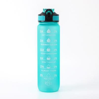 China Sustainable Sports PC 1000ML 7.1*28CM Hot-selling Plastic Water Bottle With Plastic Press Cover for sale