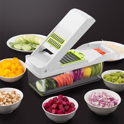 China Viable 14 in 1 Chopper Vegetable Chopper Mandoline Slicer Garlic Multi Function Food Meat Vegetable Chopper Cleaver for sale