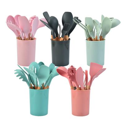 China China Supplier Free Sample 12 Pcs Item Free Sample Kitchen Utensils Silicone Kitchen Utensils Viable Supporting Spoon And Utensils for sale