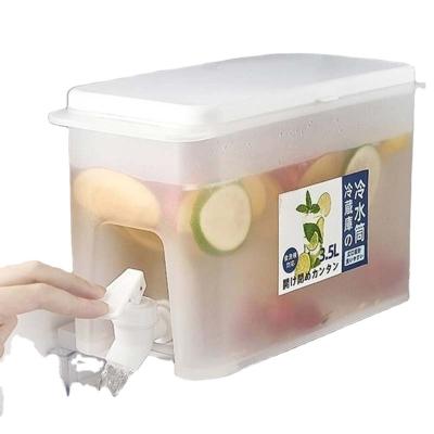 China WITH LID household refrigerator cold kettle with tap large capacity lemon fruit teapot ice bucket for sale