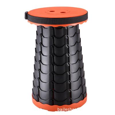 China (Size) Hot Selling Adjustable Pure Color Fish Folding Camping Telescopic Stool Amazon Stool Plastic Adjustable Retractable Outdoor Dresser for sale