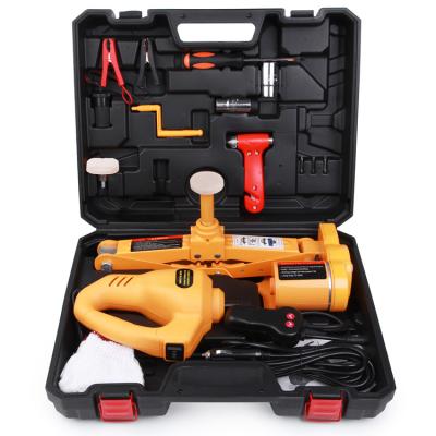 China Chinese Portable High Lift Durable Electric Car Jack CE ISO Supplier DC12V 3T Wrench and Screw Scissor Jack Hot Sale for sale