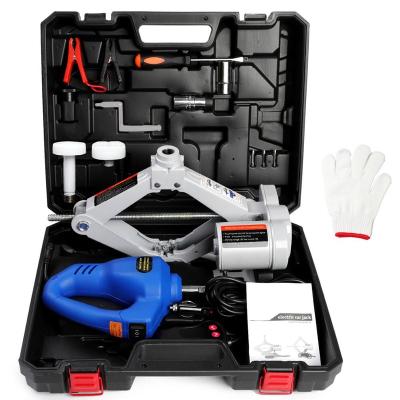 China Durable Electric Car Mini 3T 12V Jack High Quality OEM CE ISO Standard Screw Scissor Jack and Impact Wrench for Quick Repair for sale