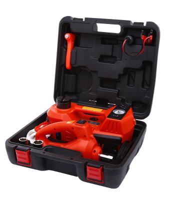 China ISO Portable Car Light Jack Hot Sale Durable 3in1 DC12V 5T LED Electric Car Hydraulic Jack and Impact Wrench for Quick Replace Tire for sale