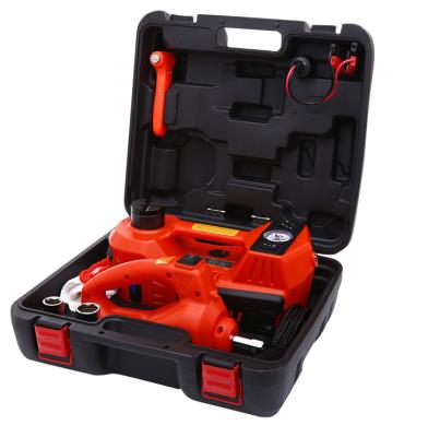 China Hot Sale CE ISO Durable 3in1 LED Light 5T Portable Electric Car Jack Hydraulic Jack And DC12V Impact Wrench For Quick Replace Tire for sale