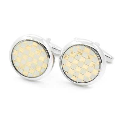 China Commercial Manufacturer Custom Unique Style Cuff Links Gold Silver Mosaic Jewelry Soft Enamel Mens Suit Shirt Wedding Cufflinks for sale