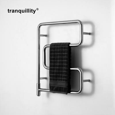 China Wall Mounted Towel Heater Bathroom Electric Heated Towel Rack Stainless Steel Heated Towel Rail for sale