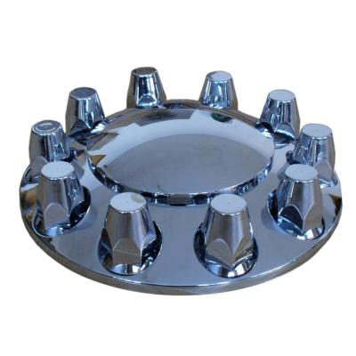 China ABS Chrome Front Axle And Nut Cover For 22.5 / 24.5 Inch Truck Wheels for sale