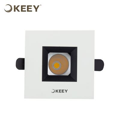 China 2020 wholesale price modern keey led lighting lamp ceiling adjustable 10w cob led recessed square ceiling light for indoor use TH917 for sale