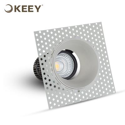 China 2019 Embeded keey special design adjustable led downlight 12w trimless recessed cob led ceiling light WB1203 for sale