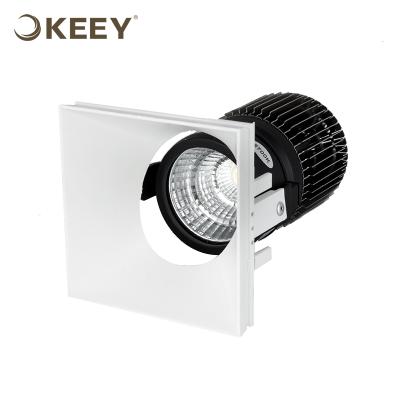 China 2019 hot sale Embeded keey led cob downlight 12w trimless square black recessed downlight led for project use WB1207 for sale