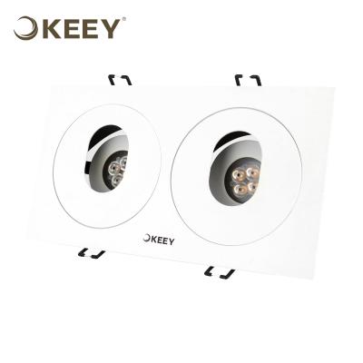 China KEEY Recessed Led Grill Light 20W Rectangle Shape Led Grill Panel Light For Commercial Use Pure White QYR2-GS604N-2 for sale