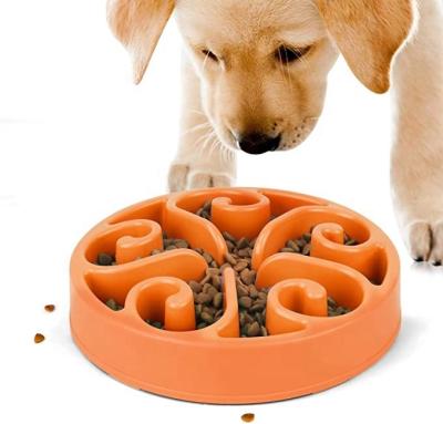 China Stocked Anti-Slip Slow Feeder Slow Dog Bowl Eat Feeder For Fun Interactive Slow Feed Bloat Pointer Bowls for sale