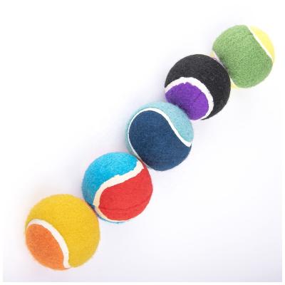 China Newest Design Good Quality Rubber Felt Logo Pet Dog Chew Toy Custom Tennis Ball Viable for sale