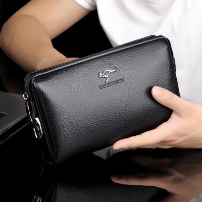 China Large Capacity Multi Position Wallet Purse Anti-theft Password Lock Mens Leather Purse Long Purse for sale