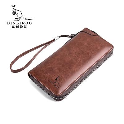 China Multifunctional RFID Anti-theft Brush Multi-card Driver's License Long Zipper Integrated Wallet for sale