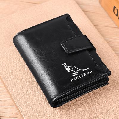 China 2021 anti-theft new wallet for men's PU leather, fashion men's retro wallet, short wallet case for sale