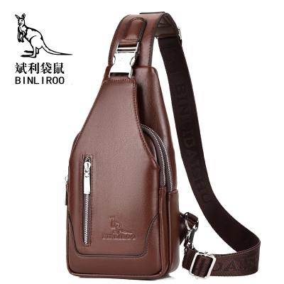 China Wholesale New High Quality Fashionable And Soft Trunk Bag Wholesale PU Leather Waterproof Messenger Bag Men Shoulder Bag for sale