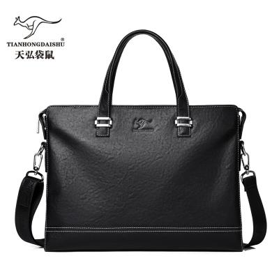 China High Quality Men's Briefcase Fashion Business Lawyer Business Casual Leather Bag High End Briefcase Custom LOGO Custom LOGO for sale