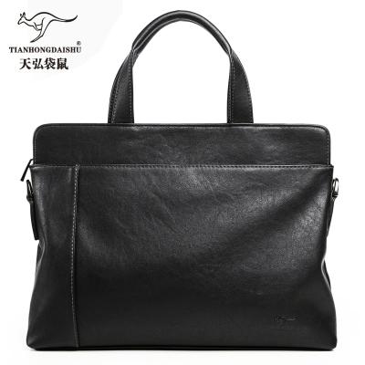 China High Quality Leather Men's Briefcase Vintage Casual Fashion Briefcase Office Business Bag Handheld Briefcase Bag for sale